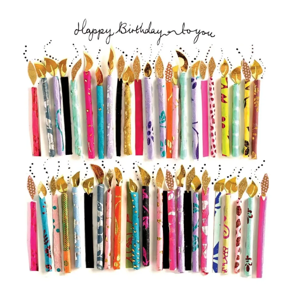 Serviettes De Table Happy Candles Napkin 25x25Cm