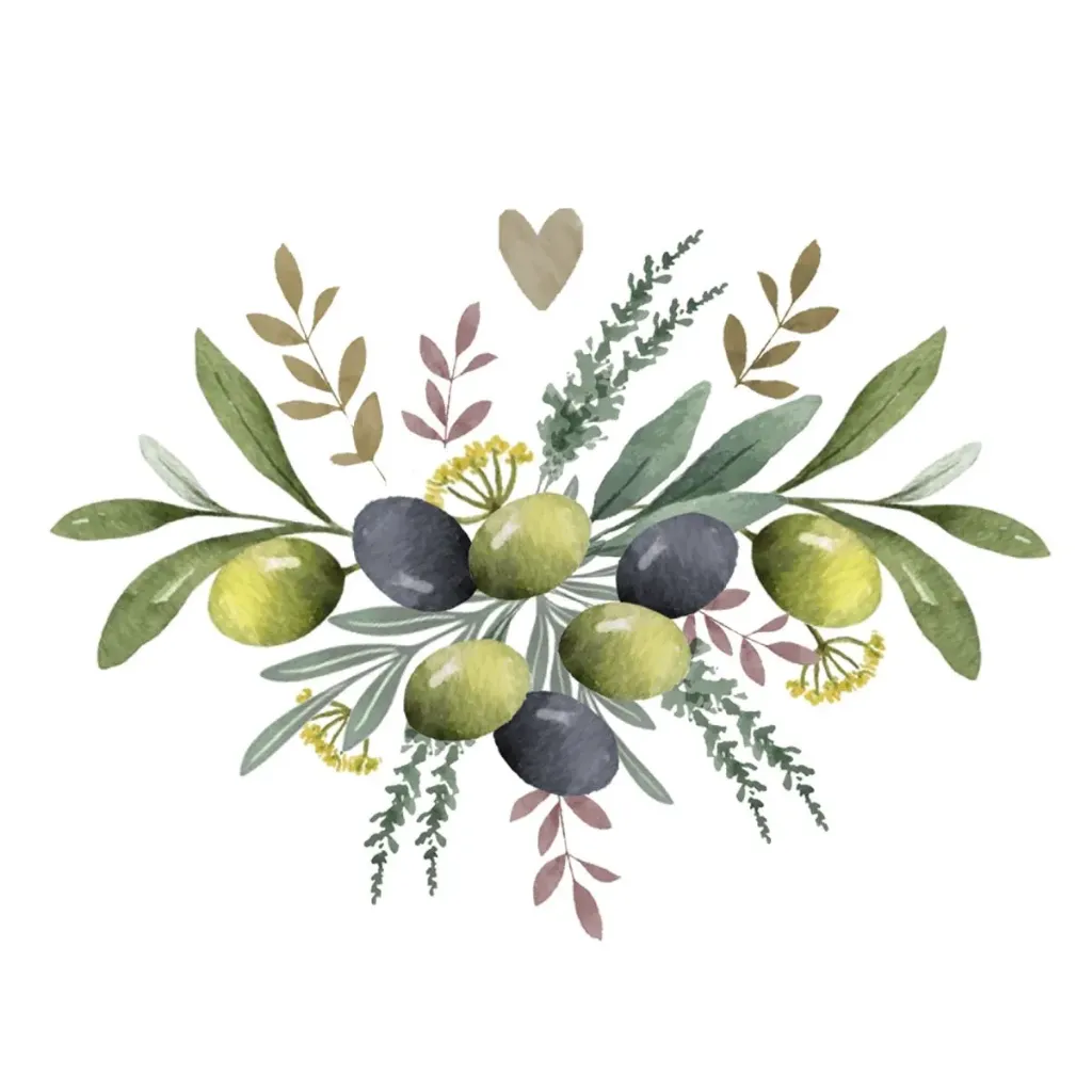 Serviettes De Table Olives & Herbs Napkin 25x25Cm