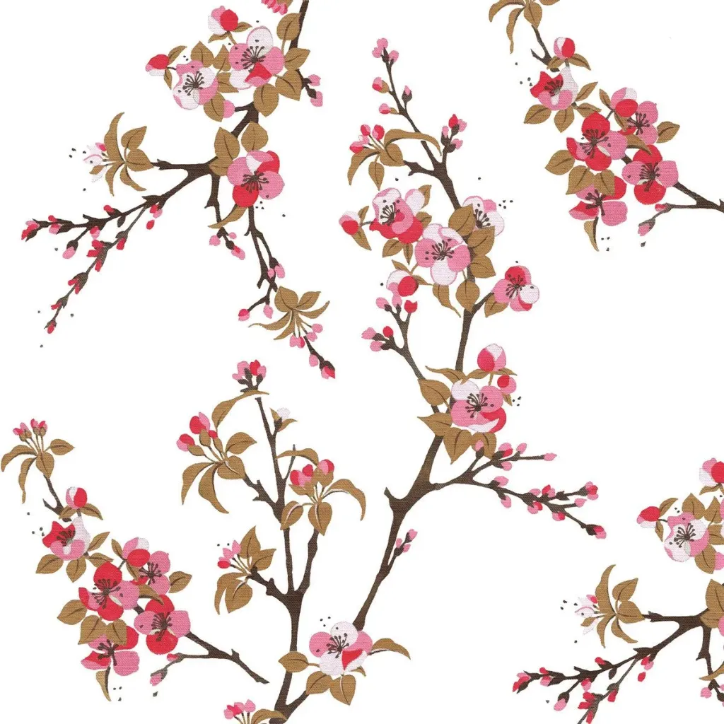 Serviettes De Table Fiori Rossi Napkin 25x25Cm