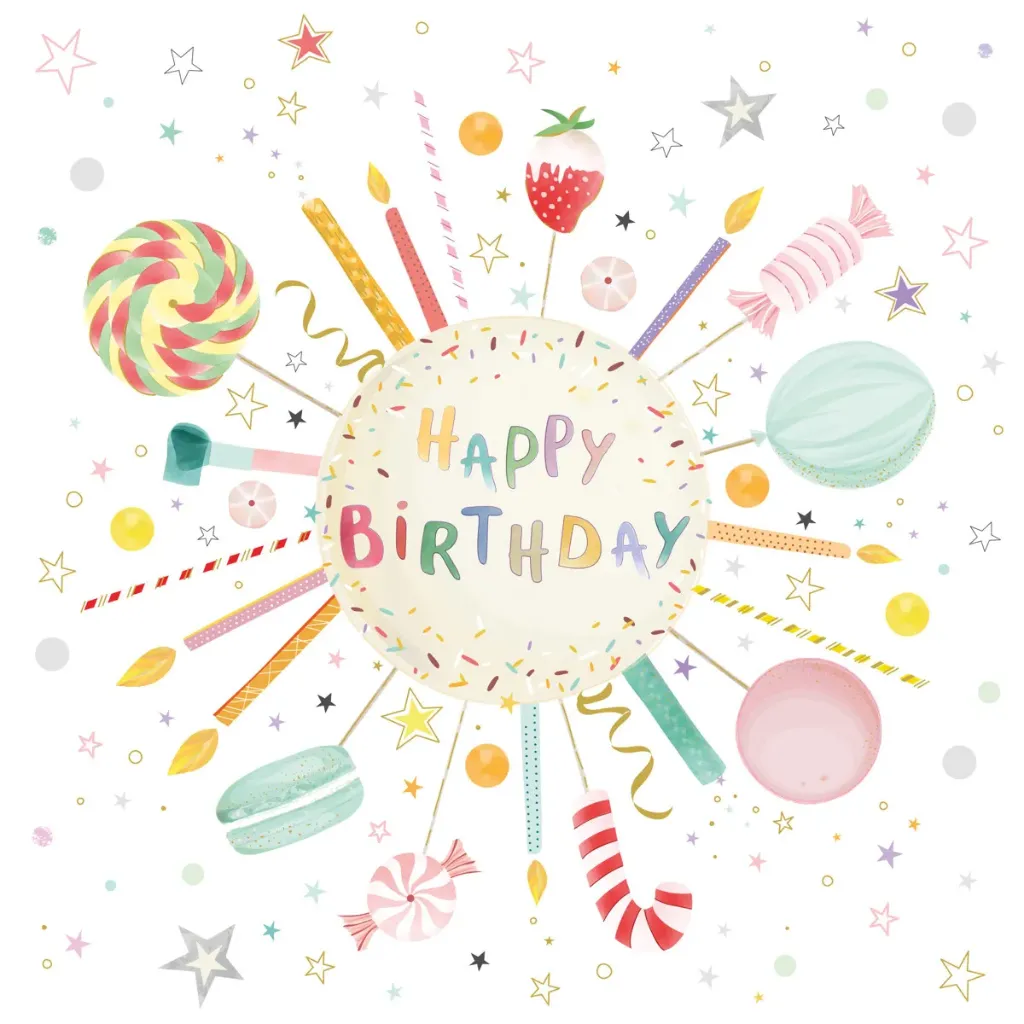 [2700009] Serviettes De Table Turnowsky B´Day Napkin 25x25Cm