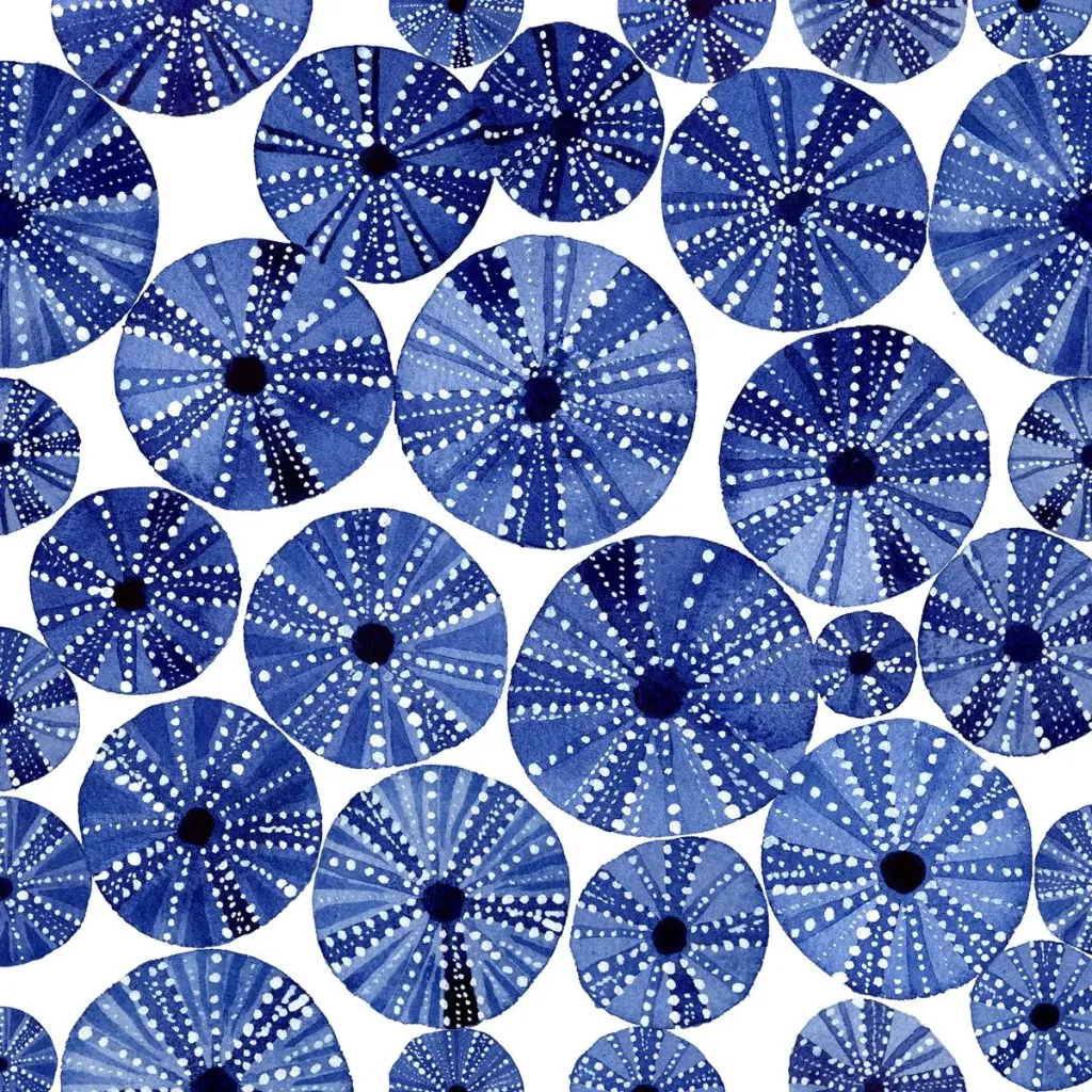 Serviettes De Table Ocean Urchins Napkin 33x33Cm