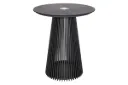 Halo Table Mange-Debout Ronde Solaire 500 Lm En Alu Latté Gris Espace H105 Cm, Plateau Plein Hpl Ardoise Diam.90 Cm, Base Granit