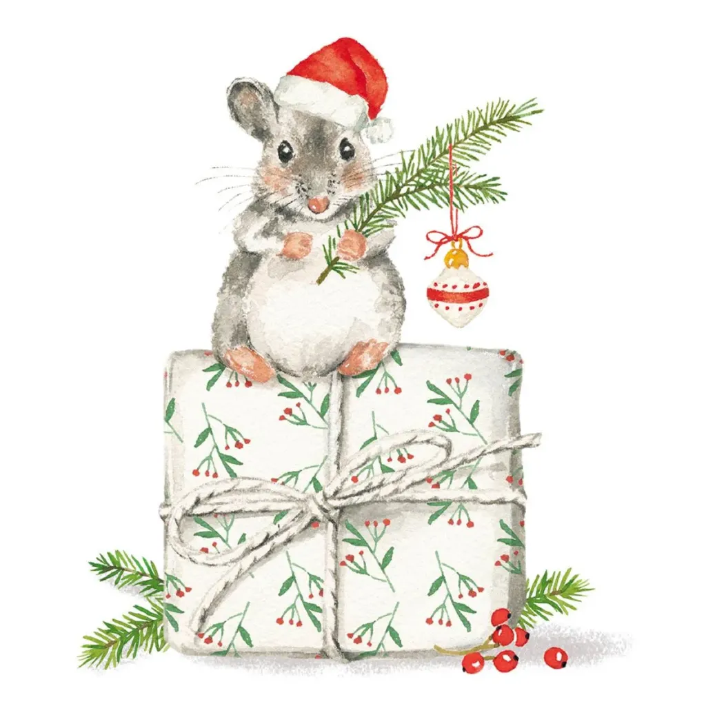 Serviettes De Table Christmas Fridolin Napkin 25x25Cm