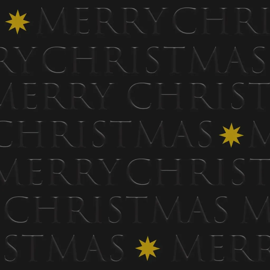 [2700033] Serviettes De Table Christmas Letters Black Napkin 33x33Cm