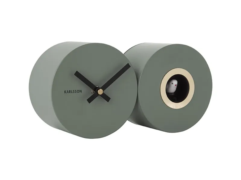[5000003] Horloge Murale Coucou - Wall Clock Duo Cuckoo - Jungle Green