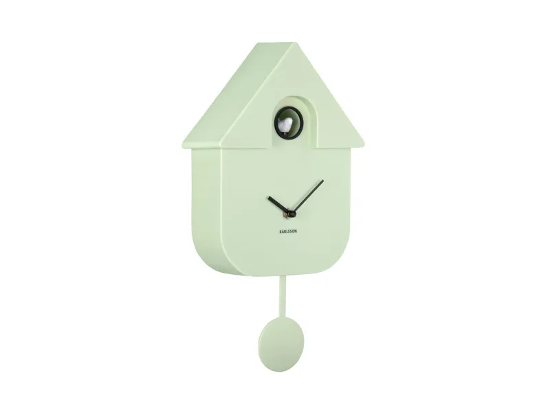 Horloge Murale Coucou - Wall Clock Modern Cuckoo - Soft Green