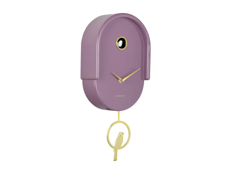 Horloge Murale Coucou - Wall Clock Tweet Light Mauve