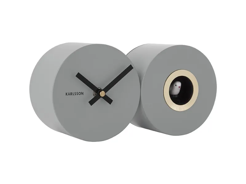 Horloge Murale Coucou - Wall Clock Duo Cuckoo Mouse Grey