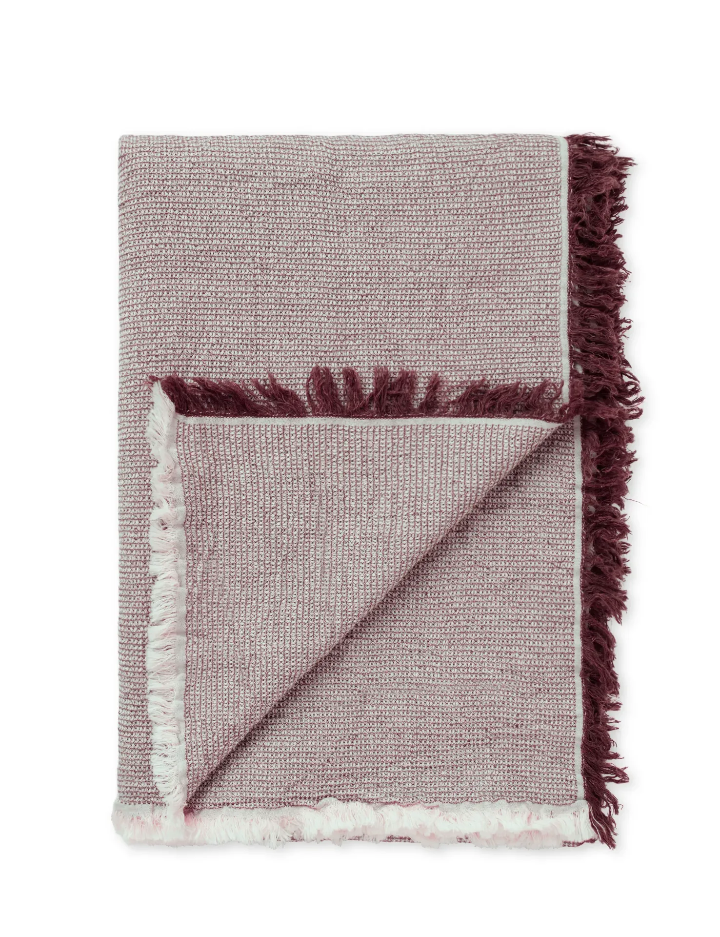 Plaid Daisy Throw Light Plum 130X180Cm 80% Organic Cotton, 20% Linen