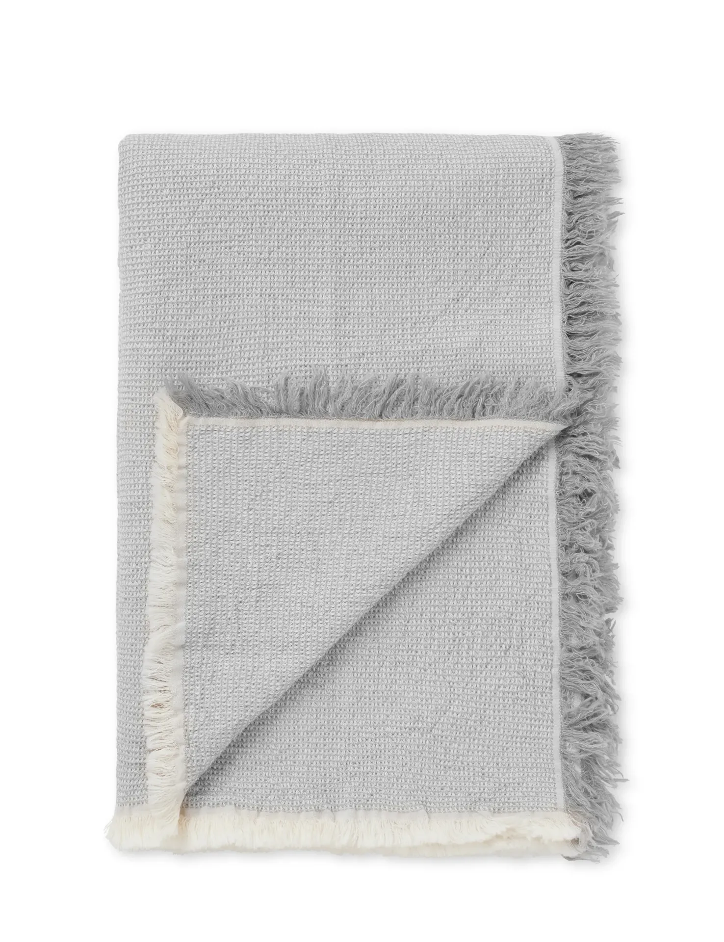 Plaid Daisy Throw Light Grey 130X180Cm 80% Organic Cotton, 20% Linen