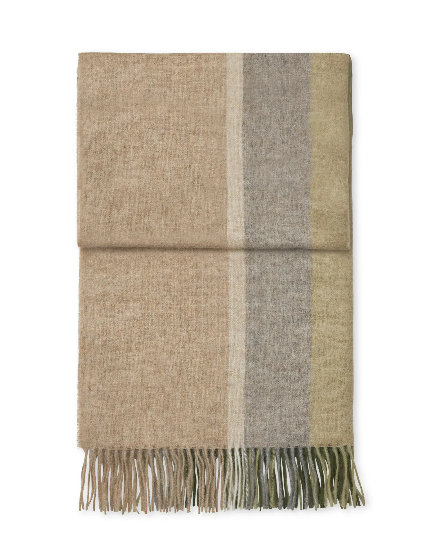 Plaid Manhattan Throw Bottle Green 130X200Cm 50% Alpaca Wool, 40% Sheep Wool, 10% Other Fibers (Recycled)