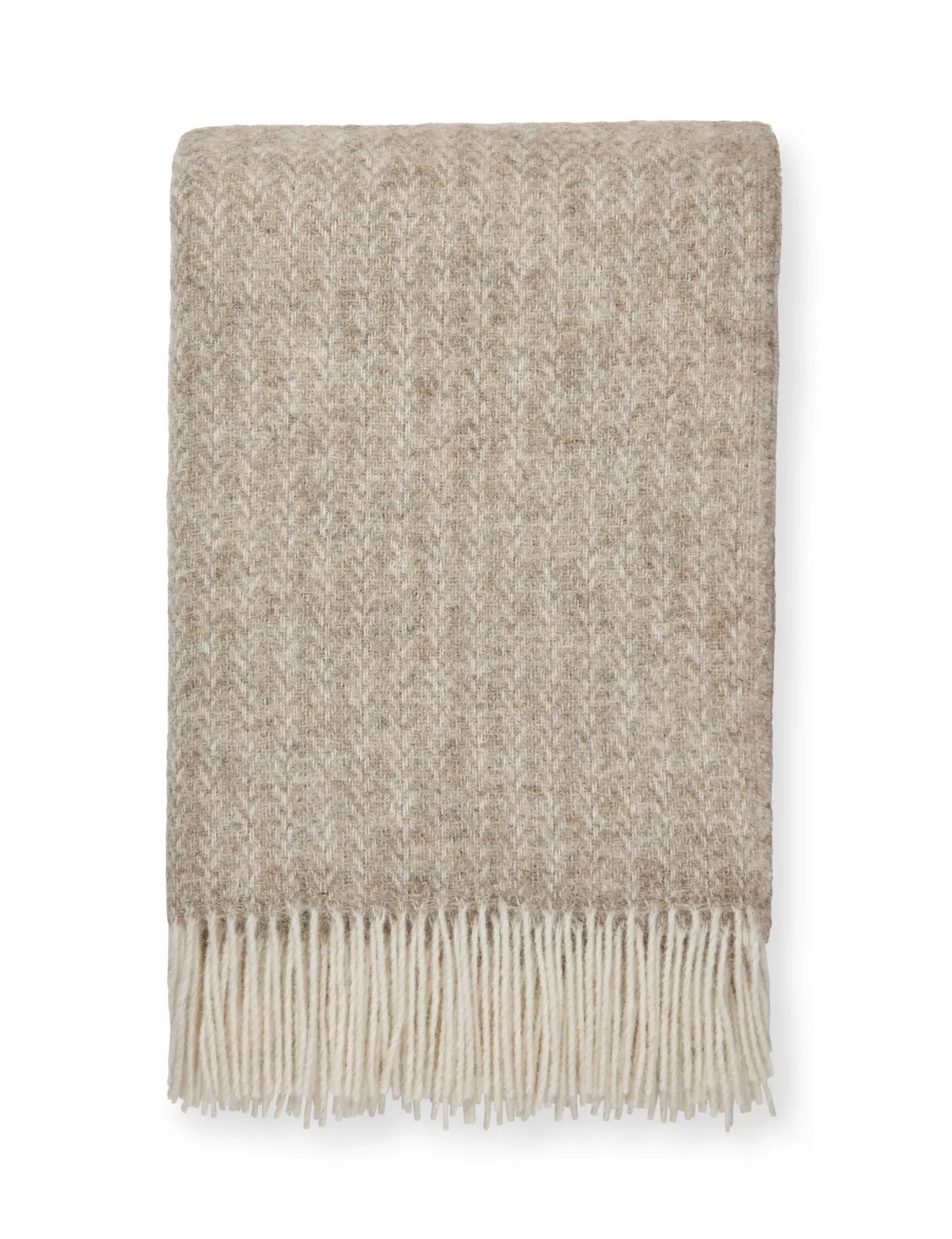 Plaid Hope Throw Beige 130X200Cm 100% Sheep Wool