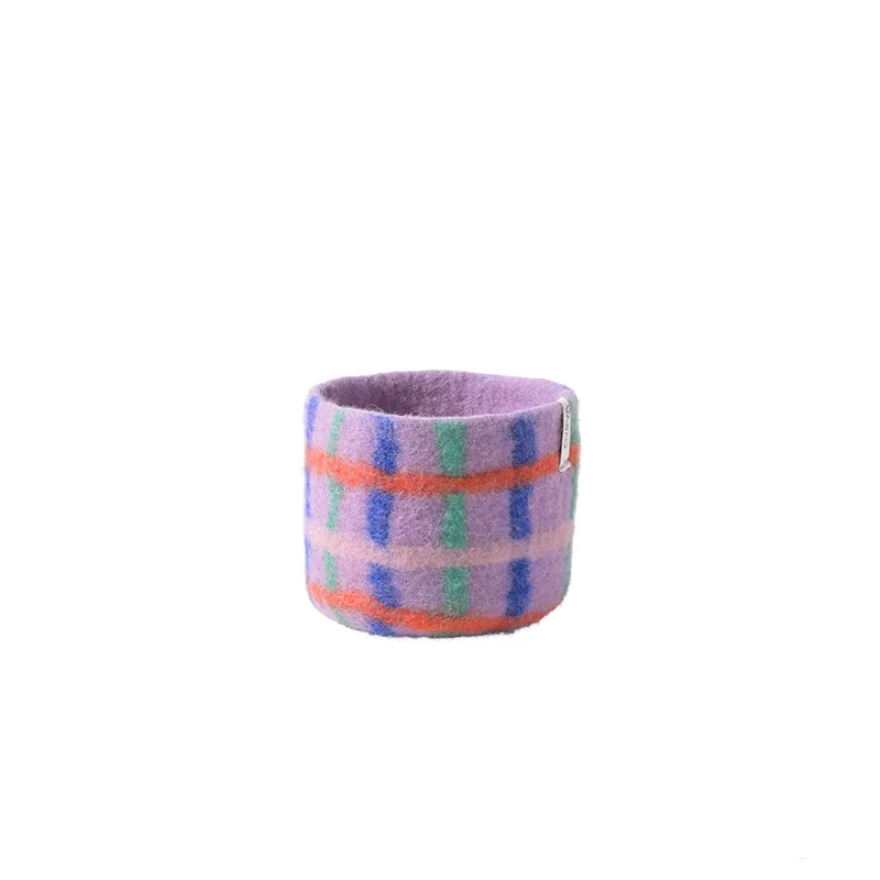 [2900011] Flower Pot 25, Thick-Checked, Lilac Multi, Fond Mauve