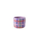 Flower Pot 25, Thick-Checked, Lilac Multi, Fond Mauve
