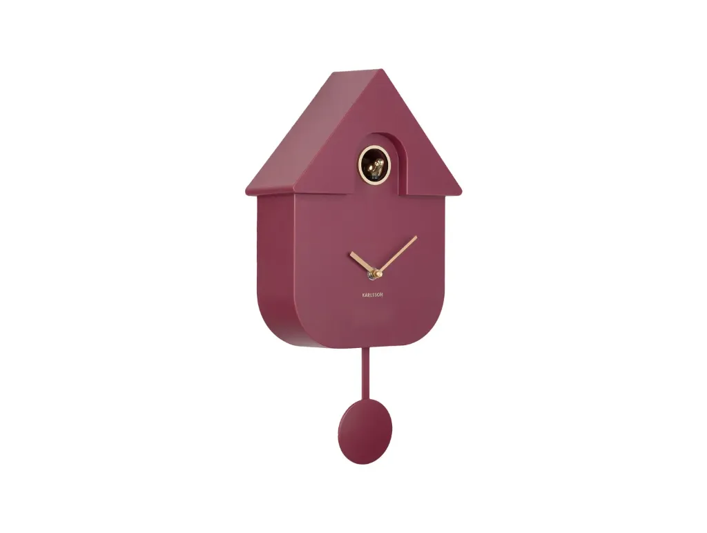 [5000023] Horloge Murale Coucou - Wall Clock Modern Cuckoo - Mauve - Oro Dark
