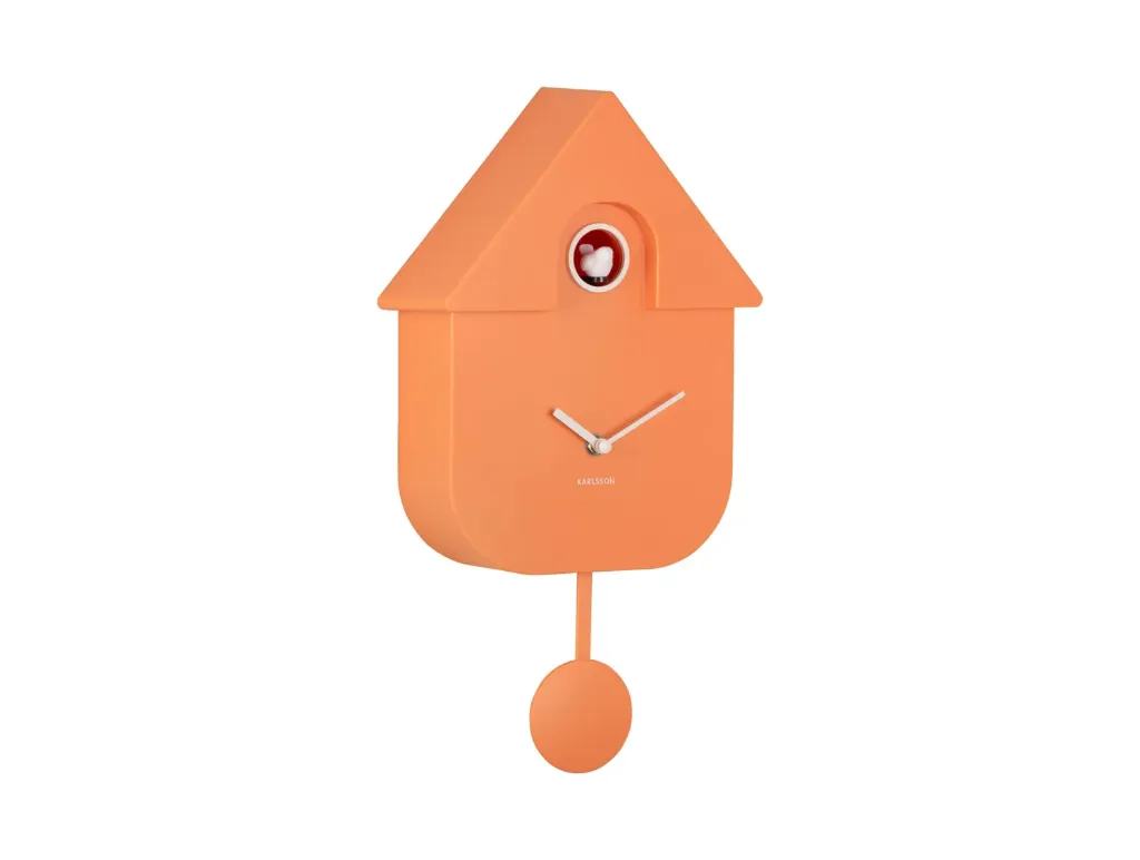 Horloge Murale Coucou - Wall Clock Modern Cuckoo - Orange