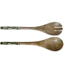 Couverts À Salade - Servers Mango Black Ikat Set Of 2