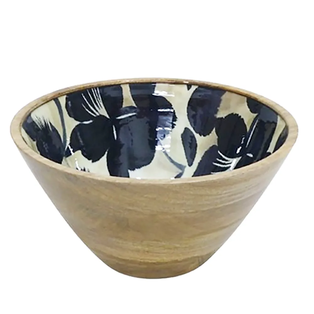 Saladier - Bowl Mango Black Bloom 30*15Cm