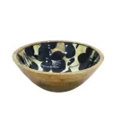 Saladier - Salad Bowl Mango Black Bloom 24*8Cm