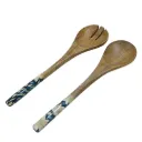 Couverts À Salade - Servers Mango White On Blue Set Of 2