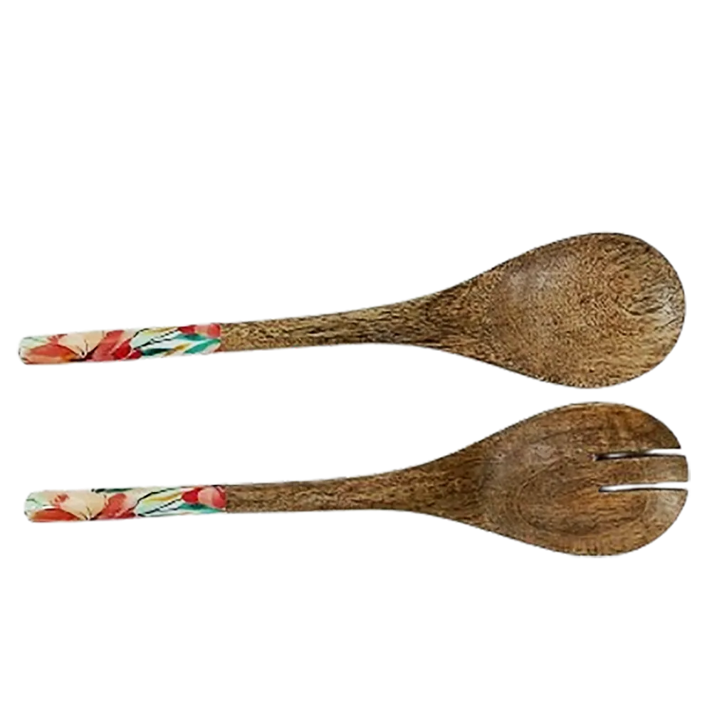 Couverts À Salade - Servers Mango Flowermix Set Of 2