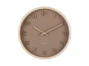 Wall Clock Nervadura Small Soft Brown W. Light