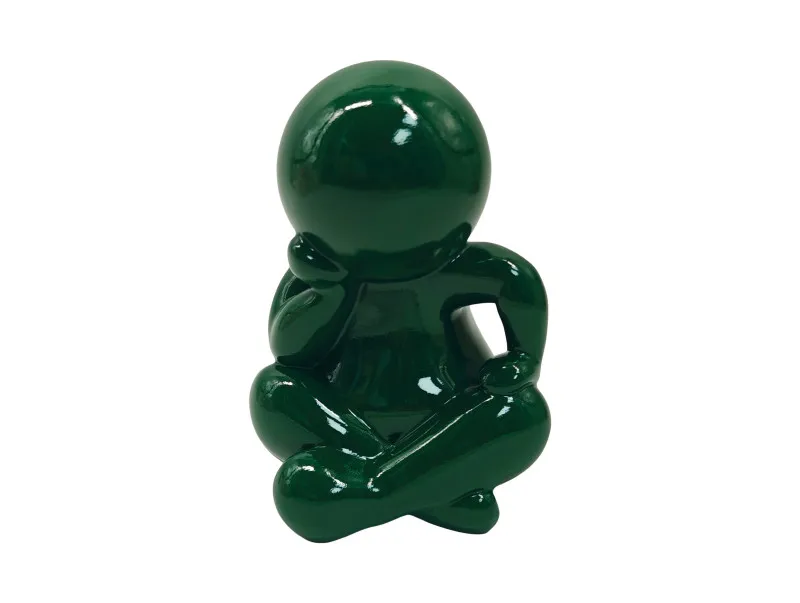 Statue Amigo Sitting Medium Retro Green