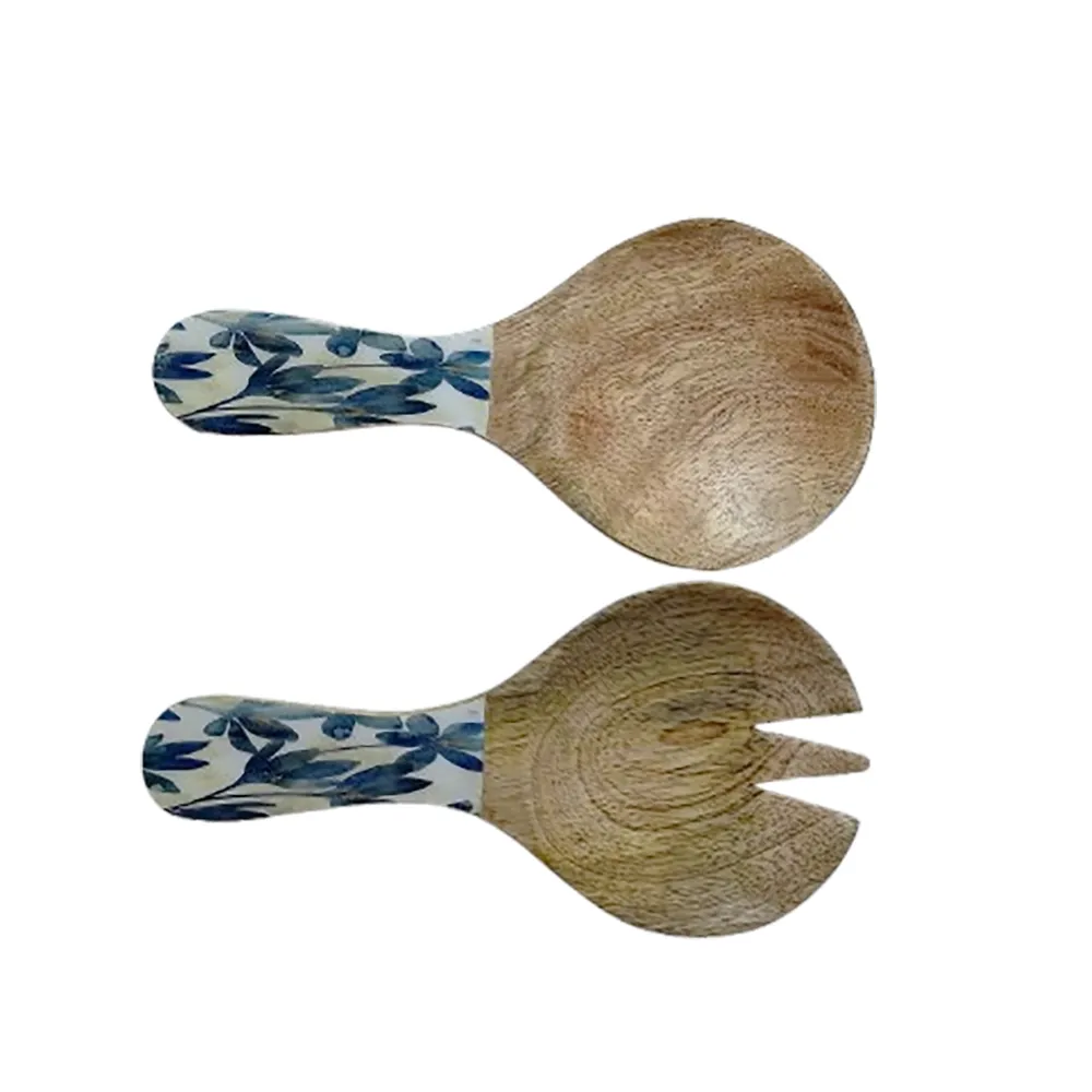 Couverts À Salade - Servers Short Mango Antique Blue Set Of 2