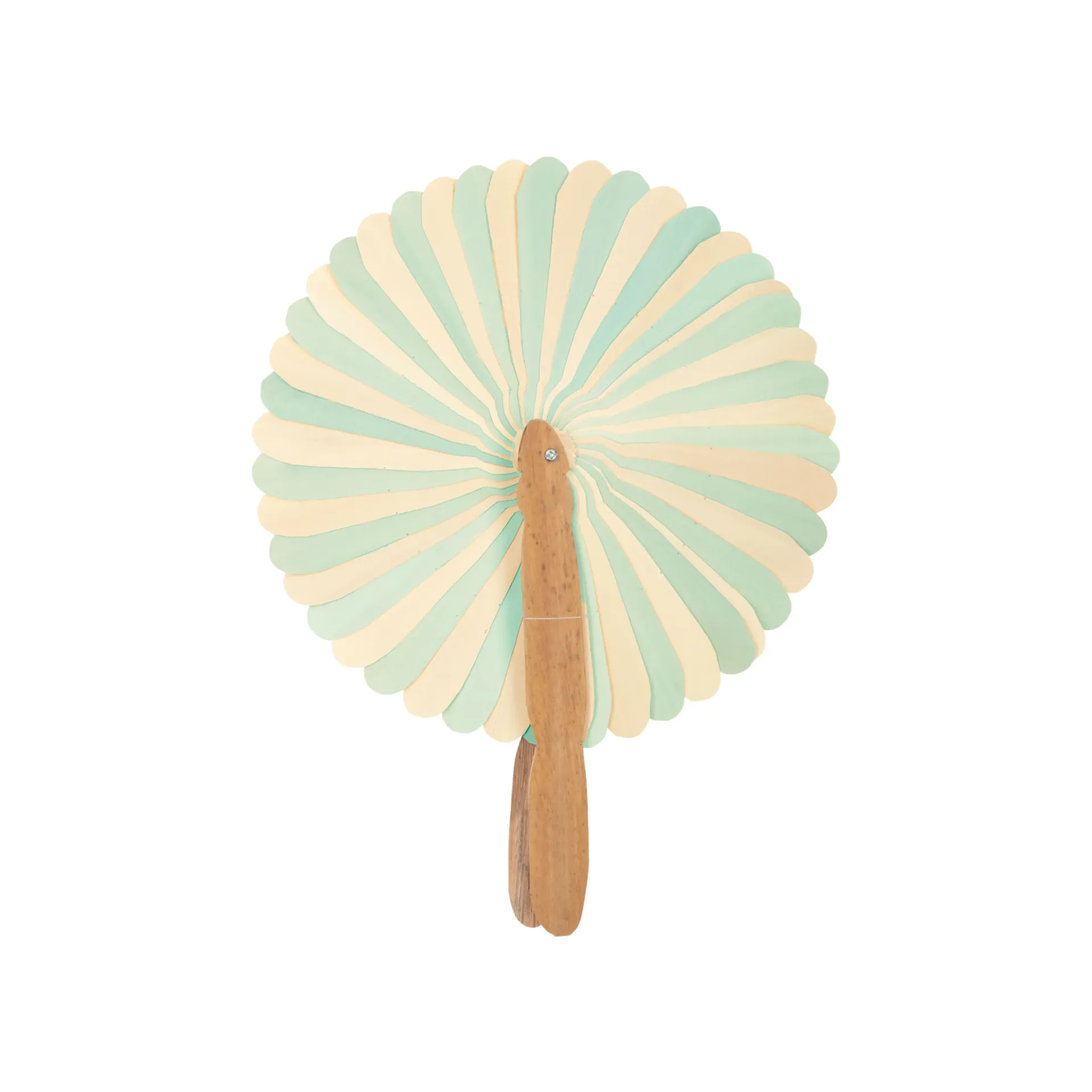 Éventail Kep Aqua Naturel 1/1 : En Feuille De Palmier
