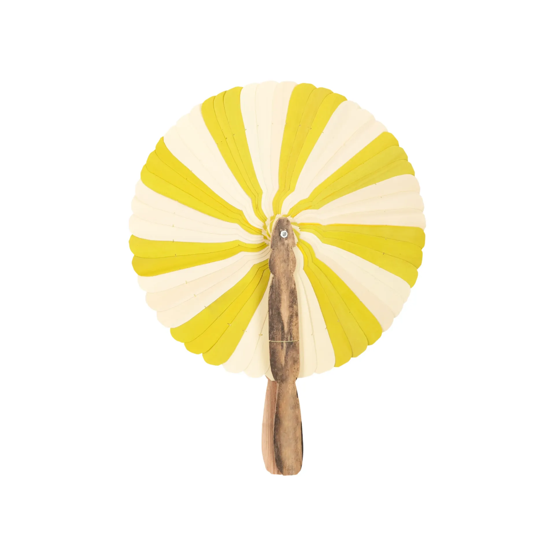 Éventail Kep Naturel-Jaune M 3/3 : En Feuille De Palmier
