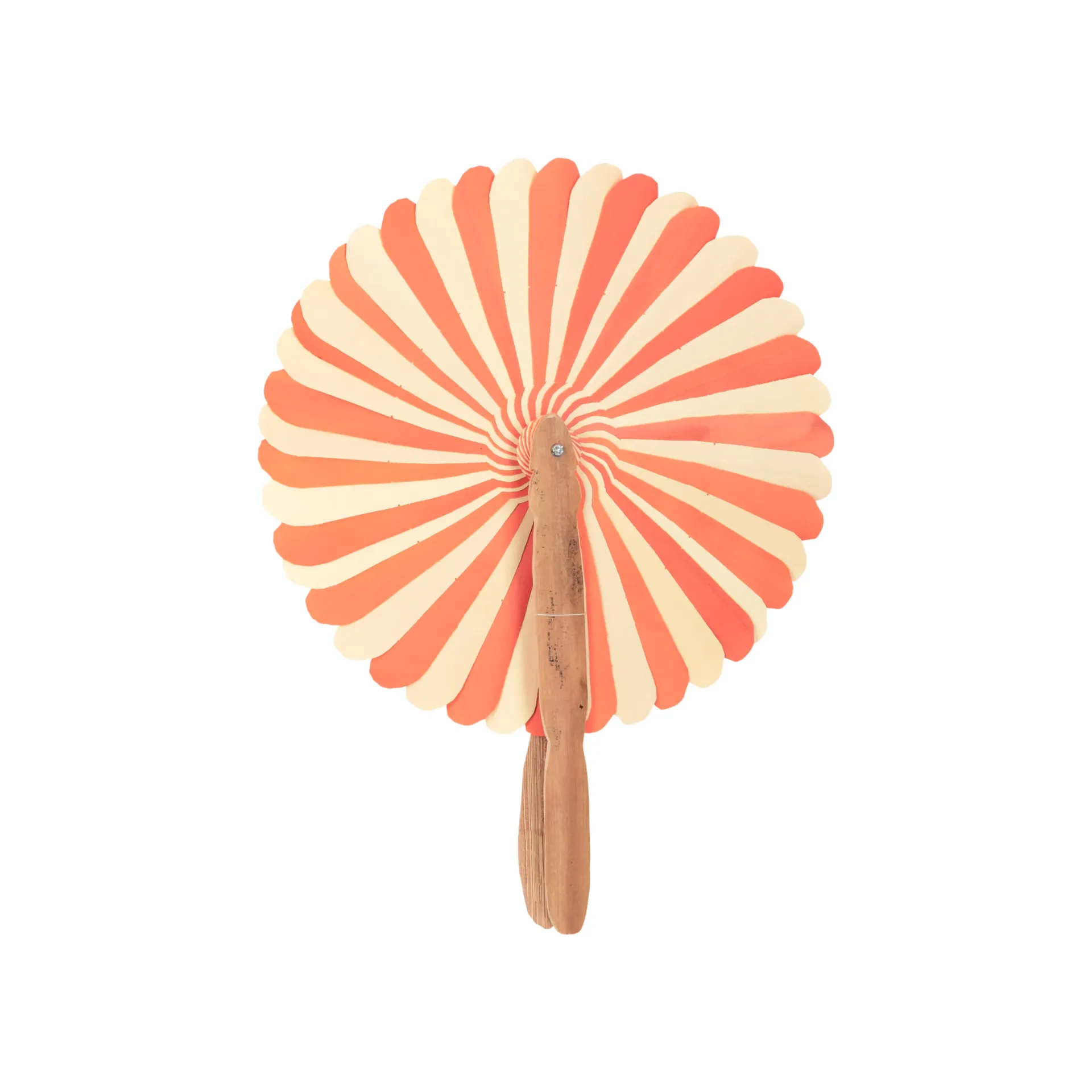 Éventail Kep Corail Rose Naturel 3/3 : En Feuille De Palmier