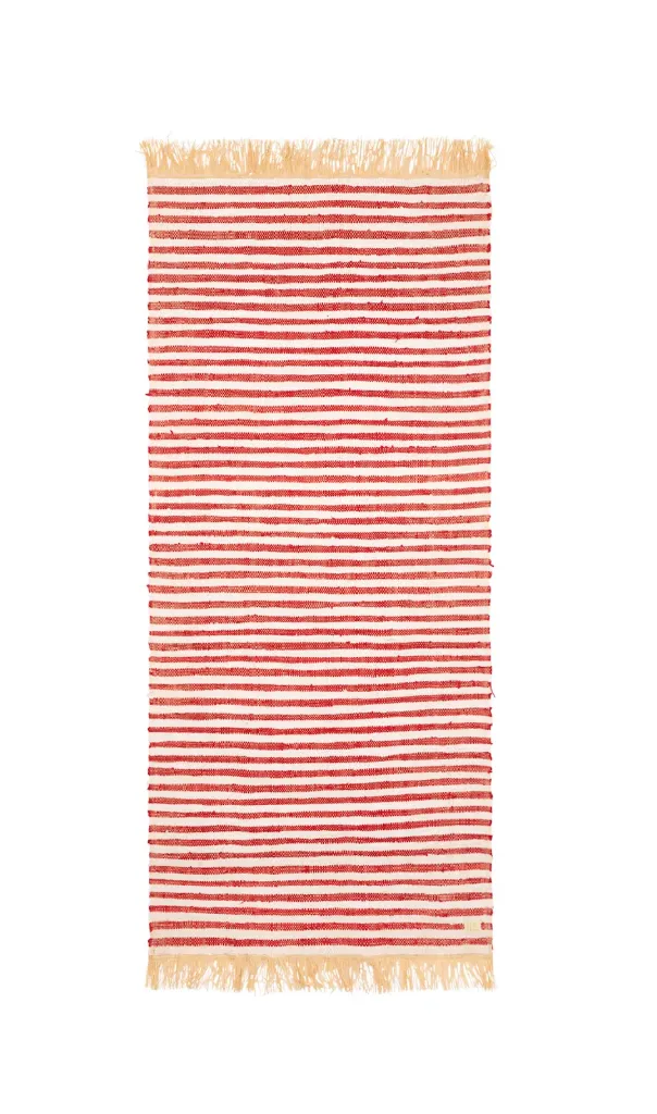 Natte Nosy Rayée Blanc / Rouge