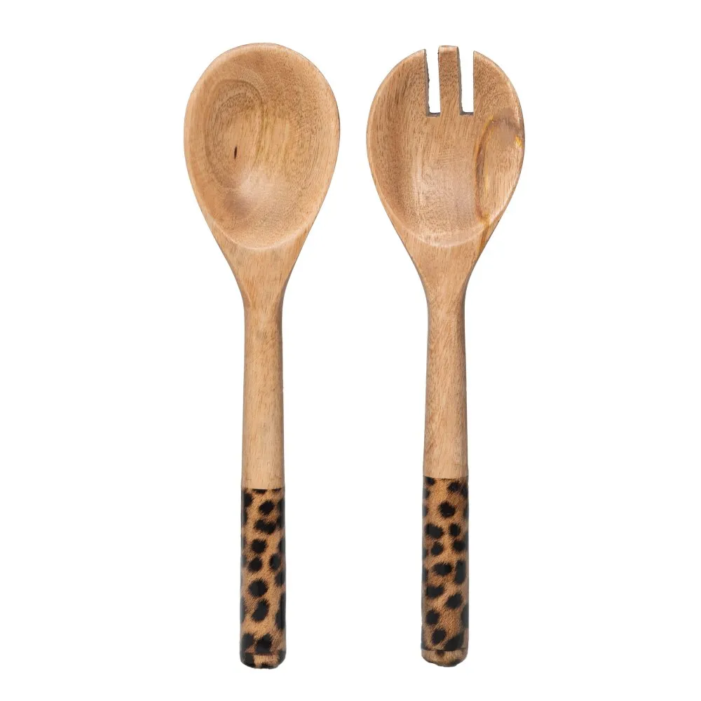 [4600160] Couverts Salade Léopard 28 Cm