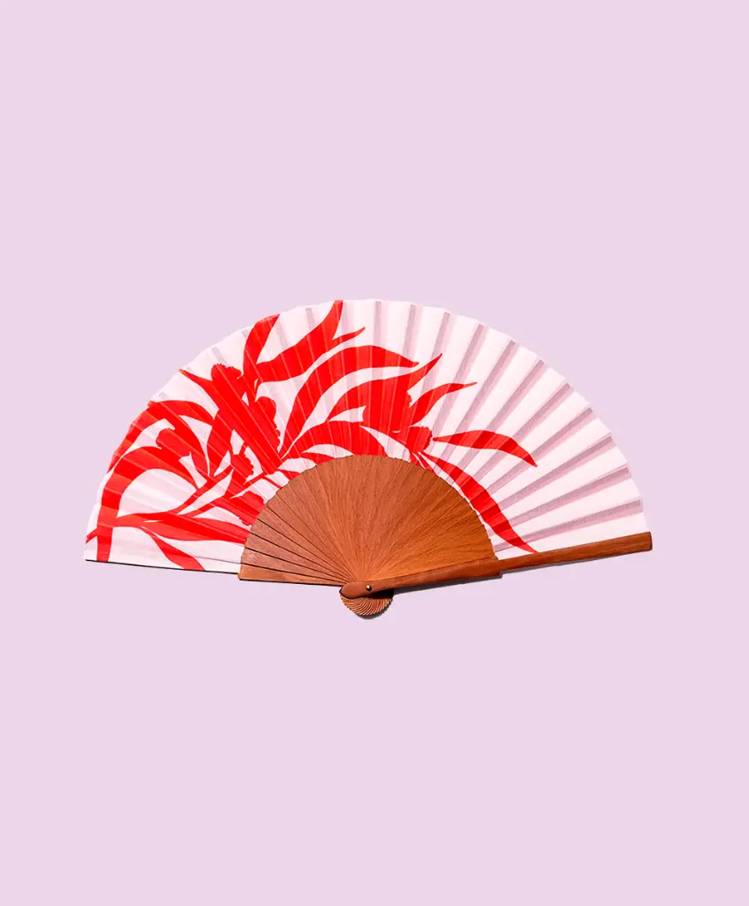 [3900004] Eventail Standard Size - Fan Eucalyptus - 23x42 Cm