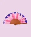 Eventail Standard Size - Fan Pink Power - 23x42 Cm