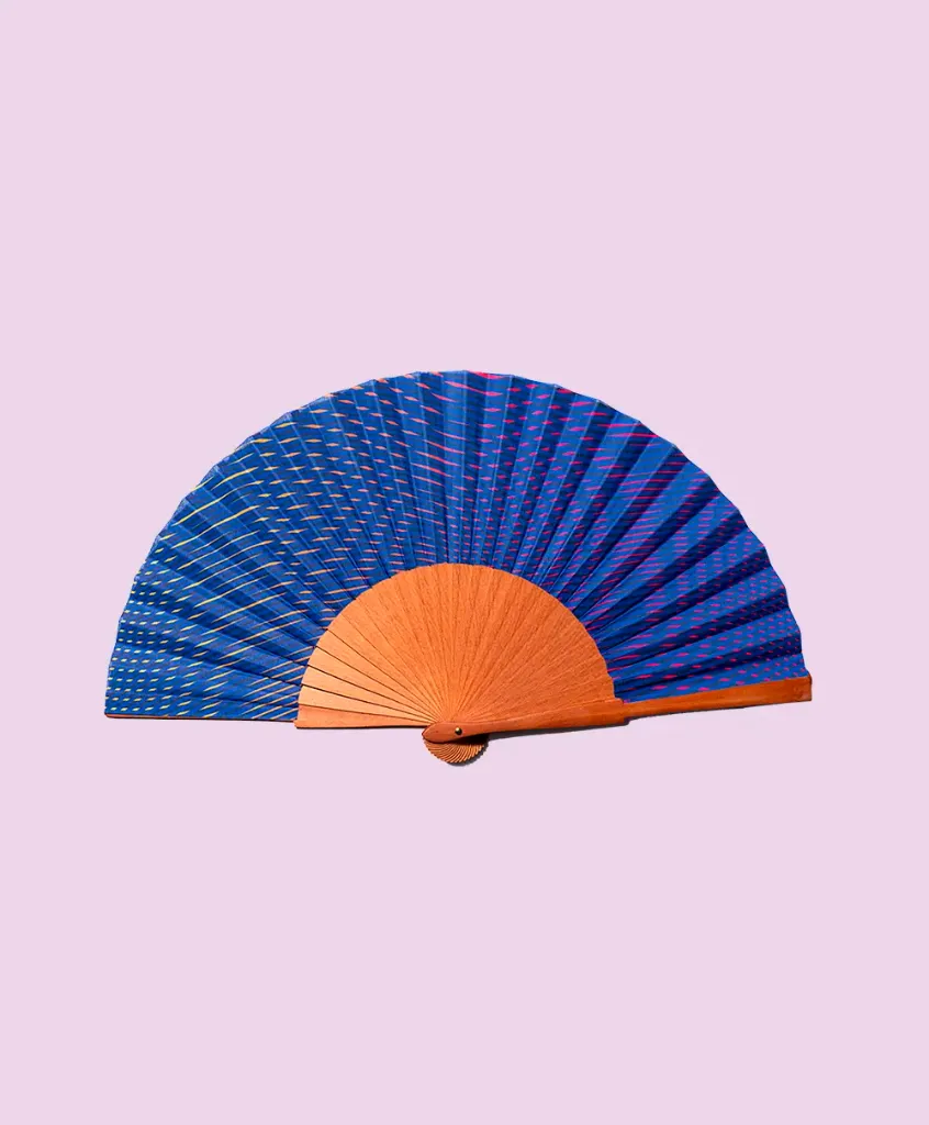[3900006] Eventail Standard Size - Fan Dancing Waves - 23x42 Cm