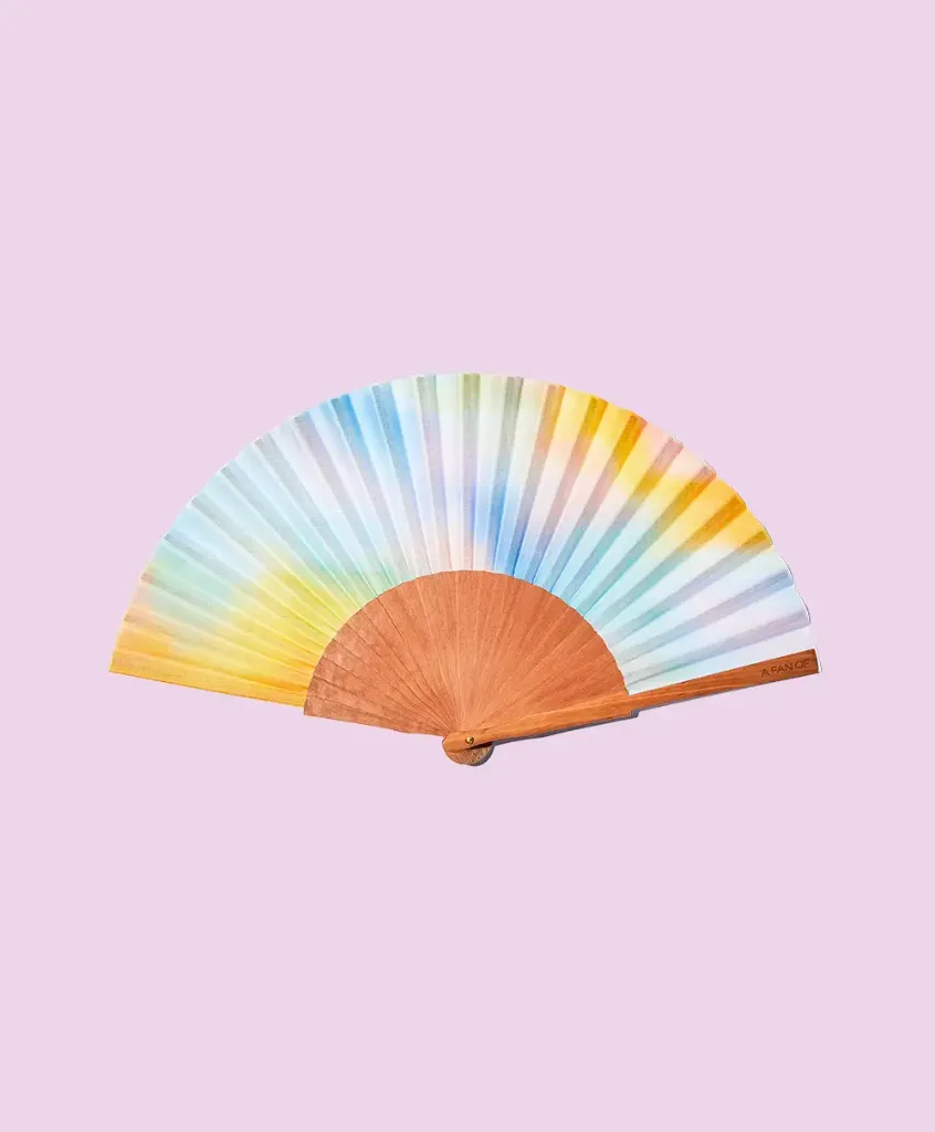 Eventail Standard Size - Fan Aurora Skies - 23x42 Cm
