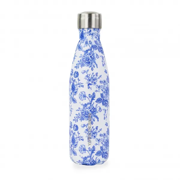 [5400009] Bouteille Isotherme 500 Ml Toile De Jouy Bleue